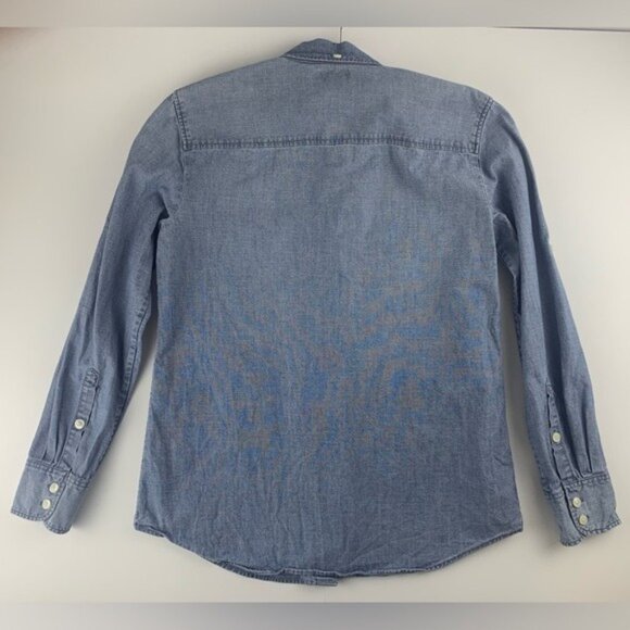 J. Crew Ladies Petite Chambray Shirt 100% Cotton Button-Up Casualwear Size‎ XS - Picture 6 of 16